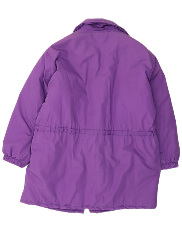 Vintage γυναικείο παλτό UK 18 XL Purple Polyester