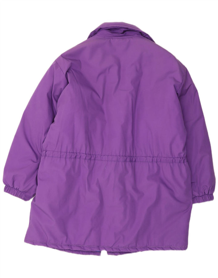Vintage γυναικείο παλτό UK 18 XL Purple Polyester