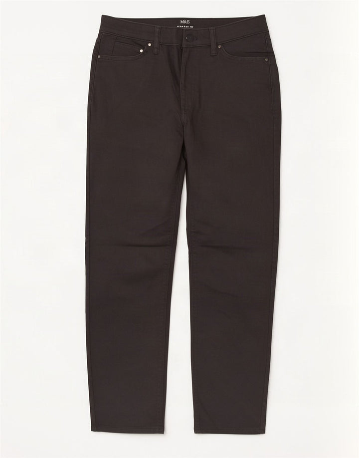 Marks & Spencer Γυναικείο ίσιο τζιν W30 L29 Γκρι βαμβακερό