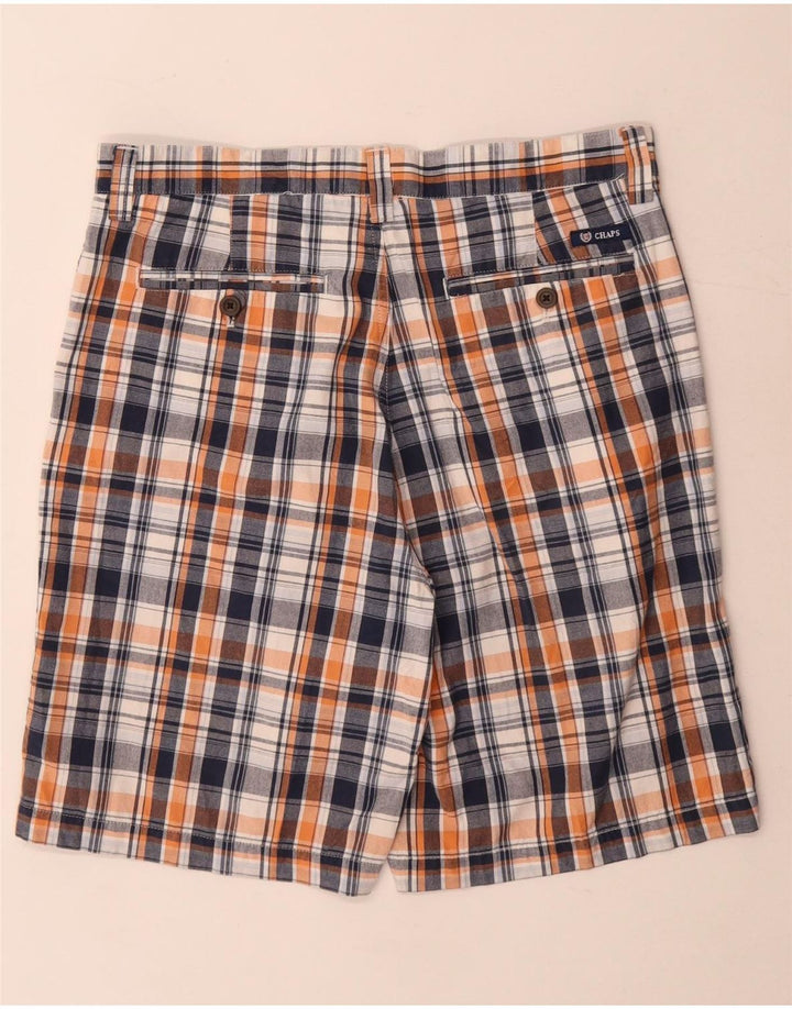 Chaps Ανδρικό σορτς Chino W32 Μεσαίο μπλε ναυτικό Check