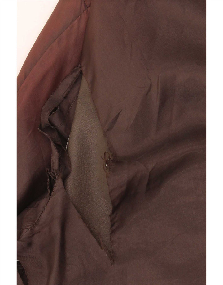 ELENA MIRO Γυναικείο Suede Jacket UK 14 μεγάλο καφέ δέρμα