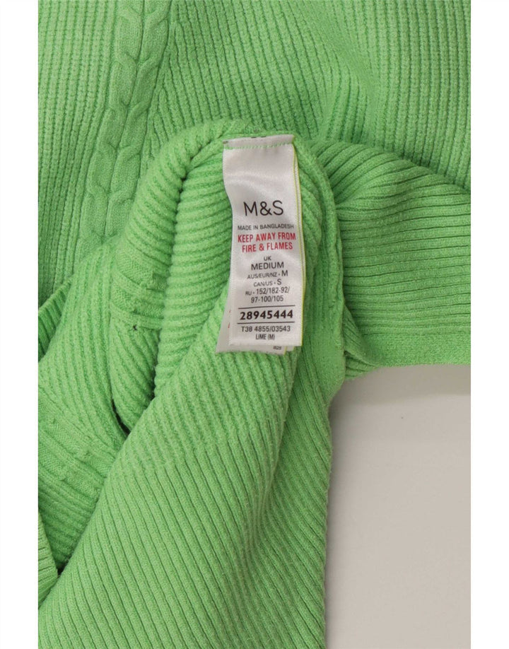 Marks & Spencer Γυναικείο πουλόβερ με λαιμόκοψη UK 14 Μεσαίο πράσινο βισκόζη