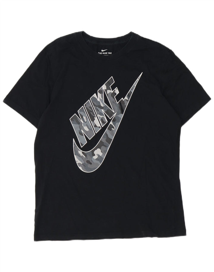 Ανδρικό γραφικό μπλουζάκι Nike, μεσαίο μαύρο