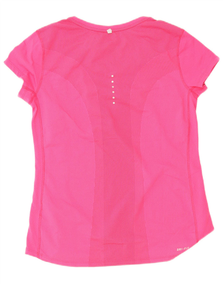 Γυναικείο T-Shirt Nike Dri Fit Top UK 12 Medium Pink Polyester