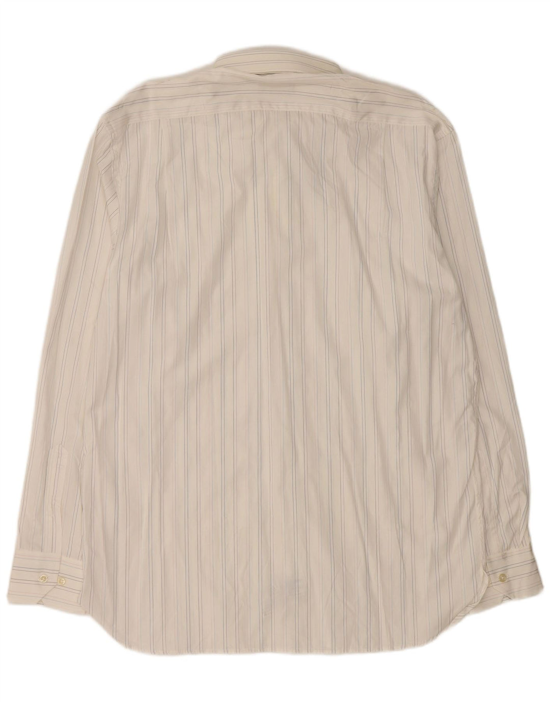 Ανδρικό πουκάμισο MASSIMO DUTTI Μέγεθος 43 Μεγάλο Λευκό Βαμβακερό ριγέ