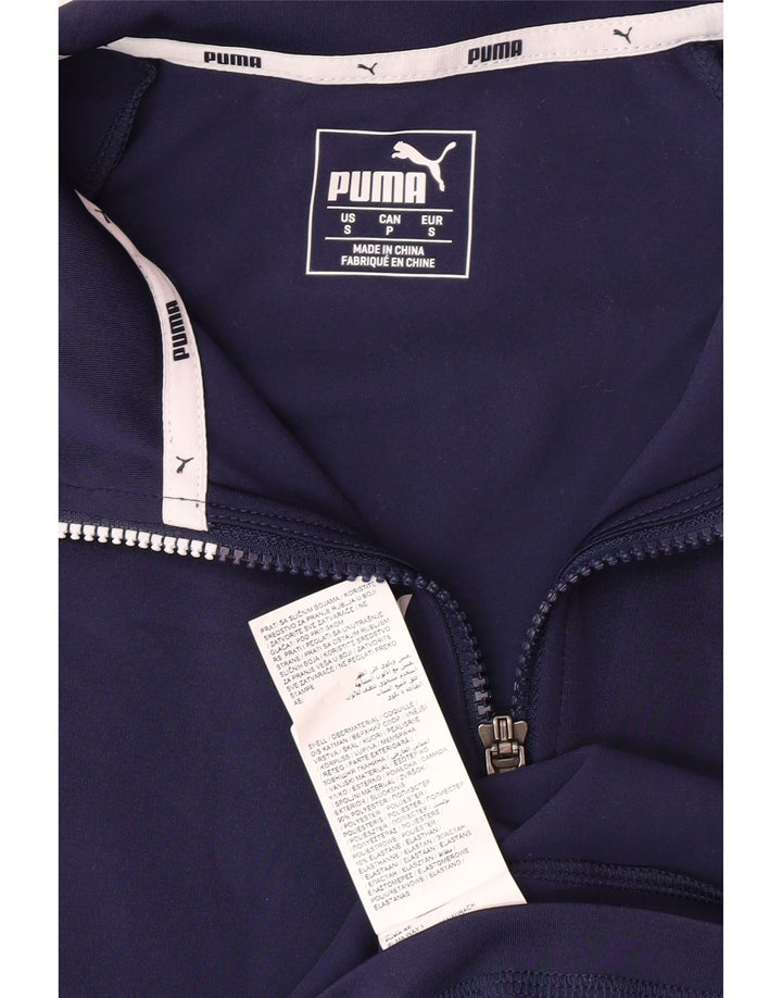 Ανδρική φόρμα πουλόβερ με φερμουάρ PUMA Top Small Navy Blue Polyester