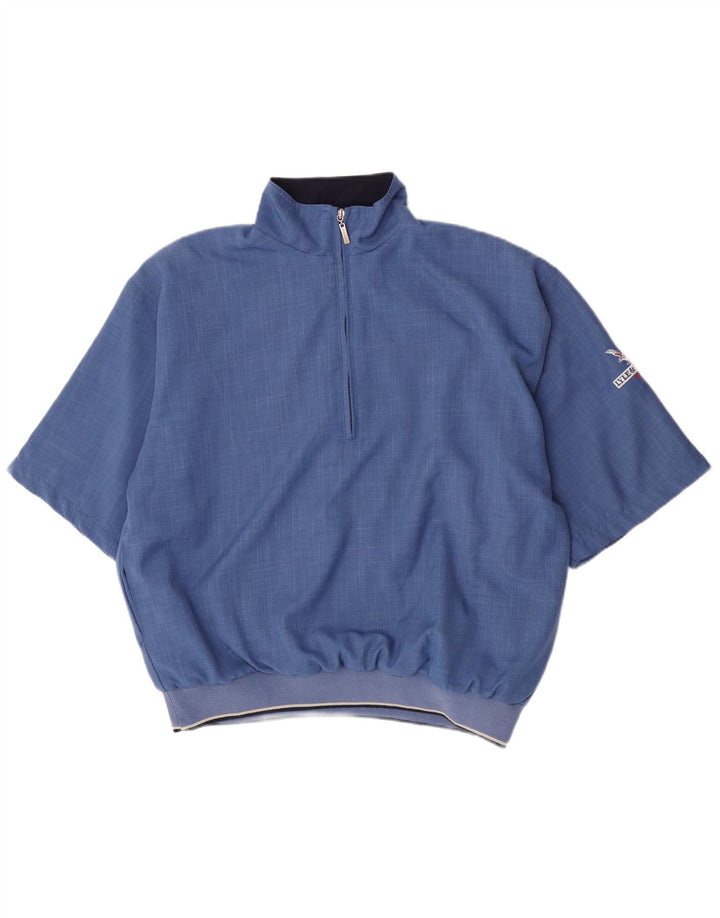Lyle & Scott Ανδρική φόρμα αθλητικής φόρμας με κοντό μανίκι με λαιμόκοψη με λαιμόκοψη, μεσαίο μπλε