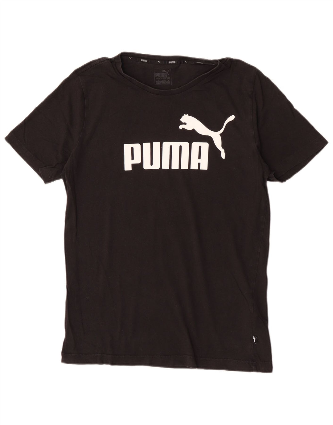 Ανδρικό γραφικό μπλουζάκι Puma, μεσαίο μαύρο βαμβακερό