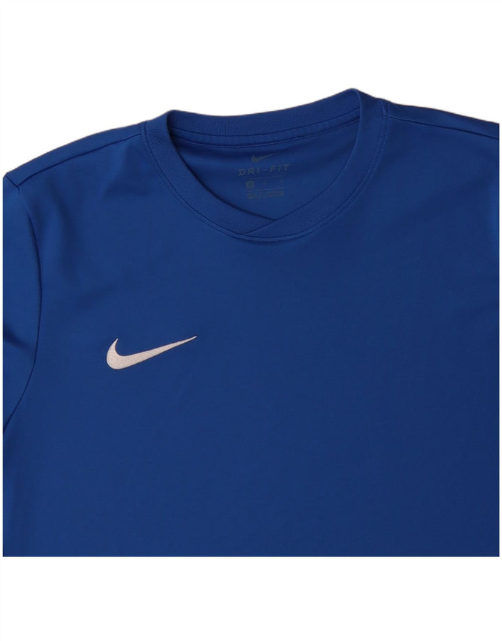 Ανδρικό T-Shirt NIKE Dri Fit Τοπ μεσαίου μπλε πολυεστέρα