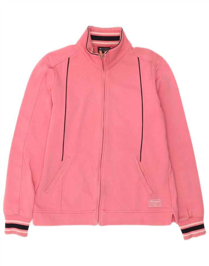 Champion Womens Easy Fit Top Jacket UK 14 Medium Pink