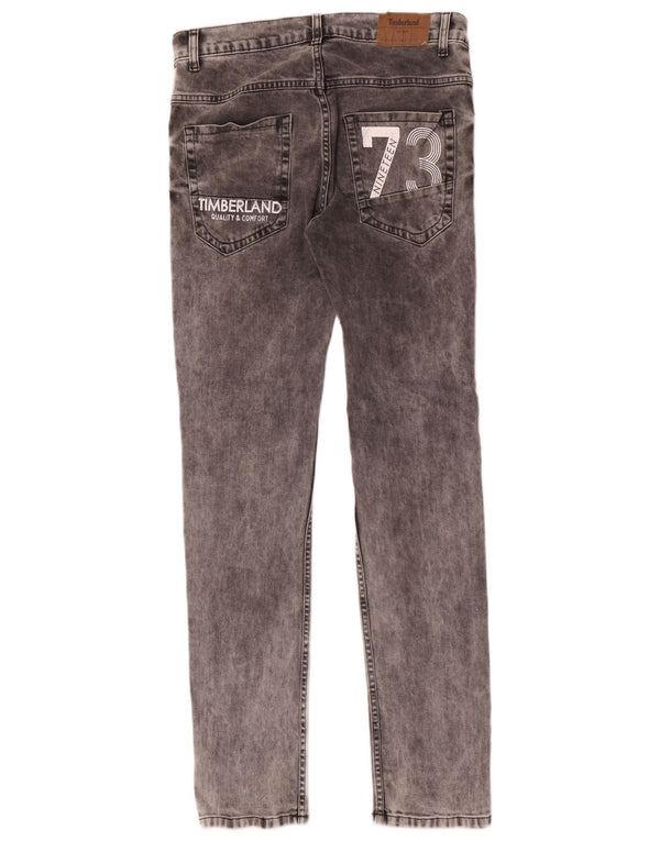 Timberland Girls Graphic Slim Jeans 15-16 ετών W30 L32 Γκρι