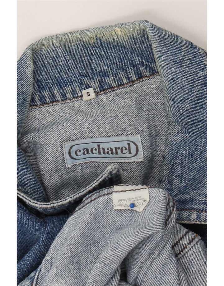 Cacharel Ανδρικό Τζιν Μπουφάν UK 36 Small Blue Cotton