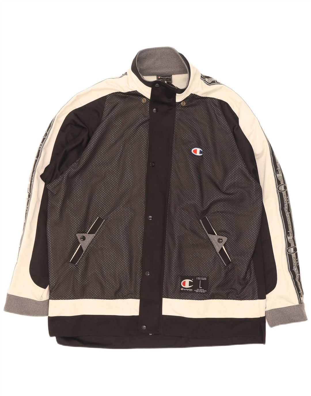Ανδρική φόρμα Champion Graphic Top Jacket Large Black Colourblock