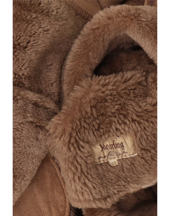 Vintage Γυναικείο Παλτό Shearling EU 42 Μεγάλο Καφέ