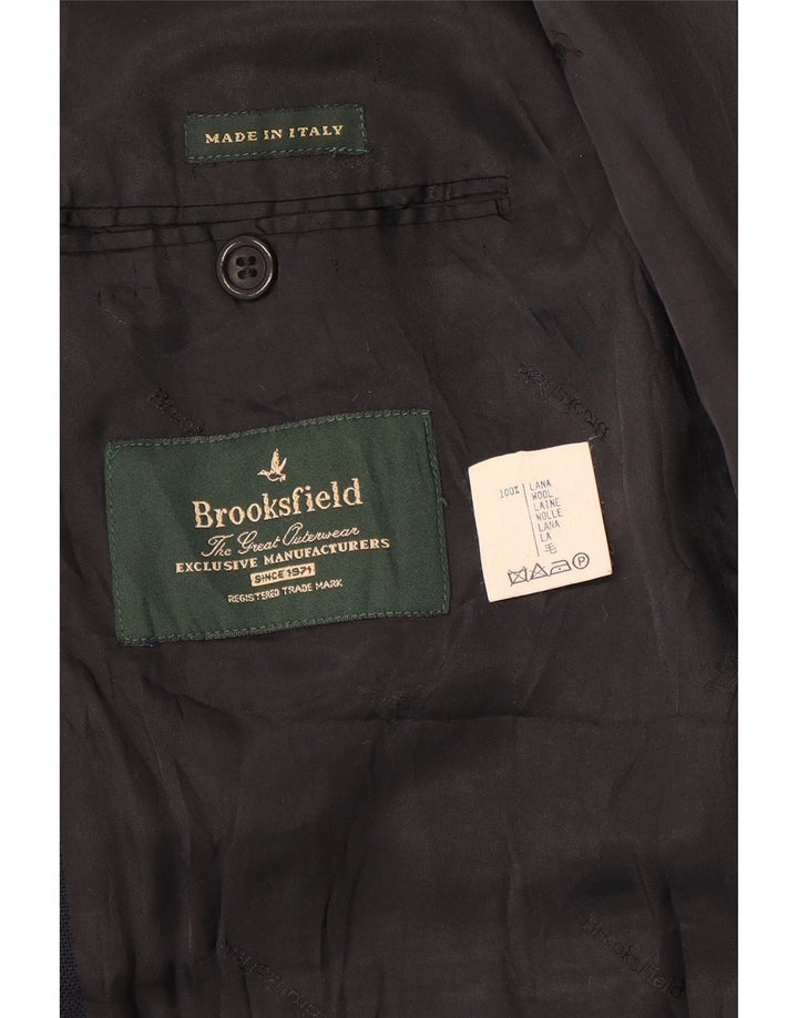 Brooksfield Ανδρικό σακάκι σακάκι με 3 κουμπιά UK 40 Large Navy Blue Wool