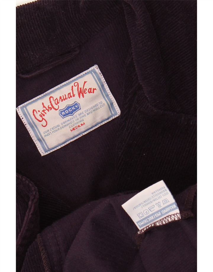 Γυναικείο ROCKY 5 κουμπιά κοτλέ σακάκι μπλέιζερ UK 14 μεσαίο μωβ βαμβακερό