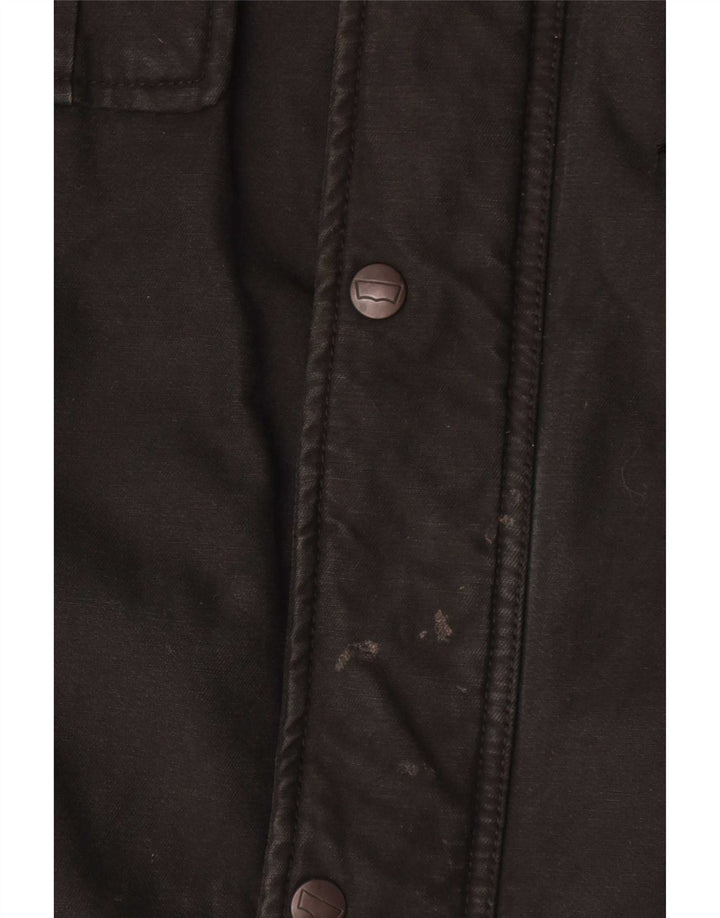 Levi's Mens Utility Jacket UK 42 XL Μαύρο βαμβακερό