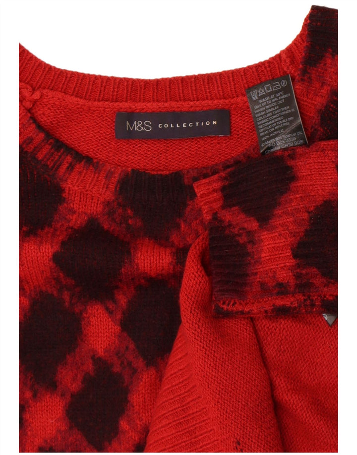 Marks & Spencer Γυναικείο πουλόβερ με λαιμόκαυστο UK 8 Small Red