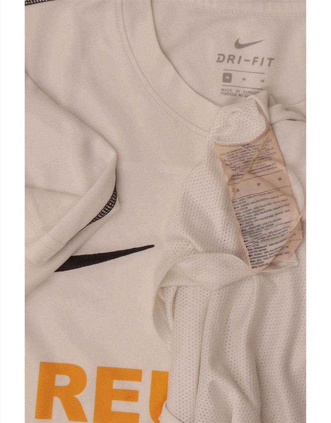 Ανδρικό γραφικό μπλουζάκι Nike Top μεσαίο λευκό πολυεστερικό αθλητικό