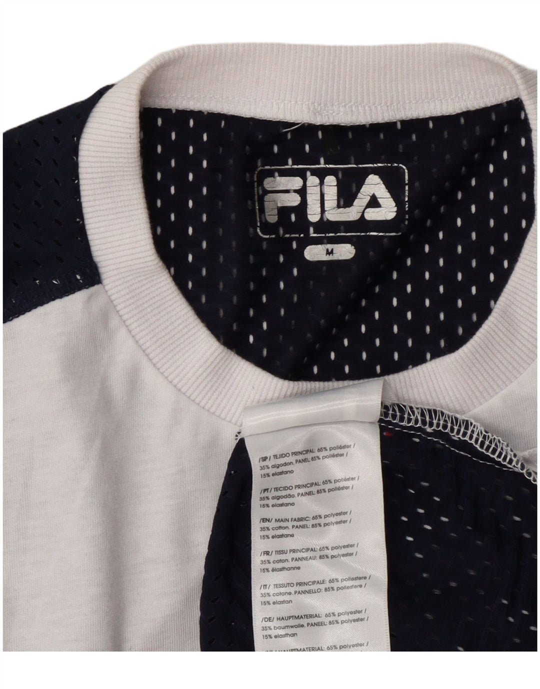 Γυναικείο γραφικό μπλουζάκι Fila Top UK 14 μεσαίο λευκό έγχρωμο πολυεστέρας