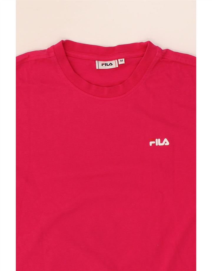FILA Mens Graphic T-Shirt Top Medium Pink Vintage Fila and Second-Hand Fila from Messina Hembry 