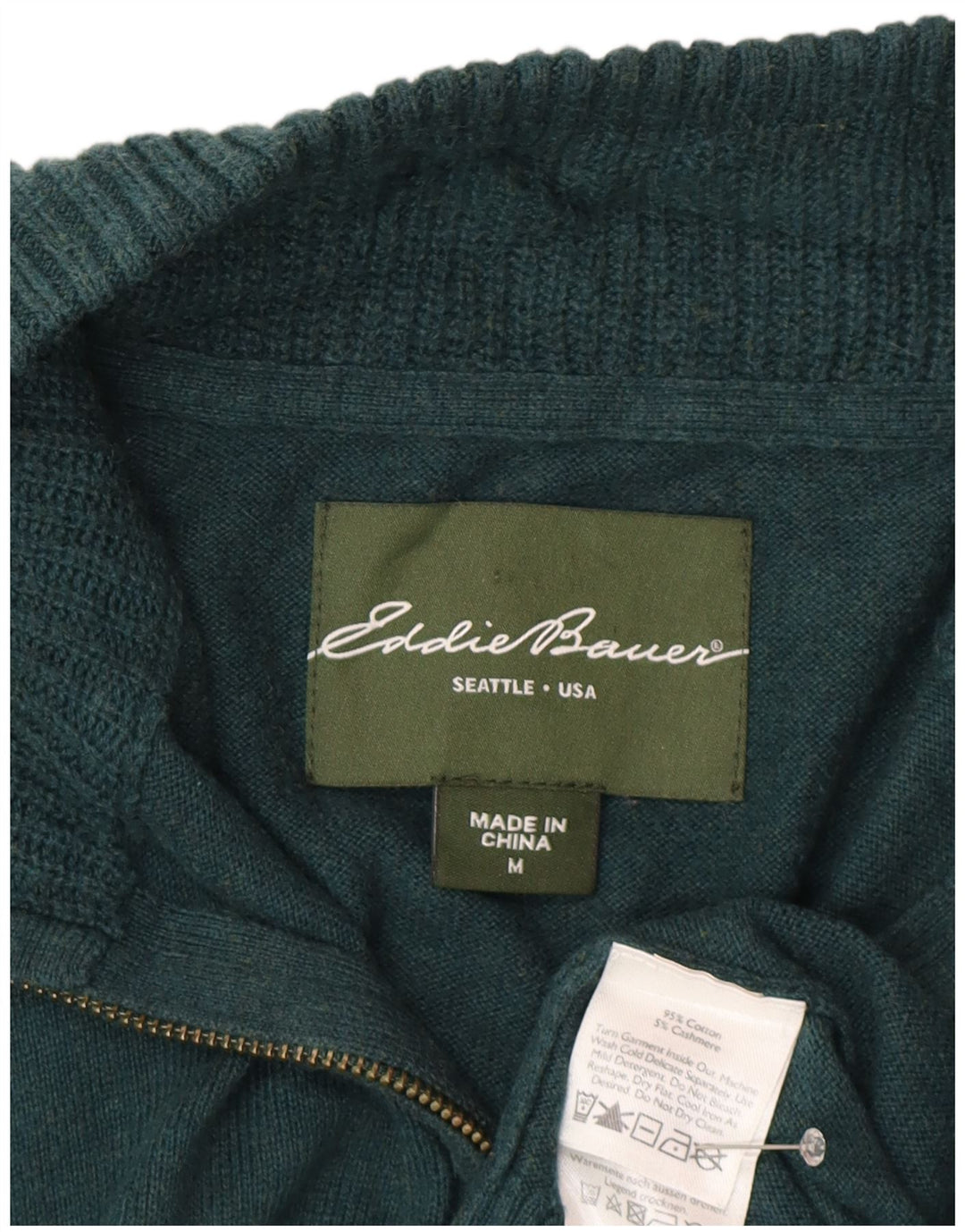 Ανδρικό πουλόβερ με φερμουάρ Eddie Bauer, μεσαίο βαμβακερό