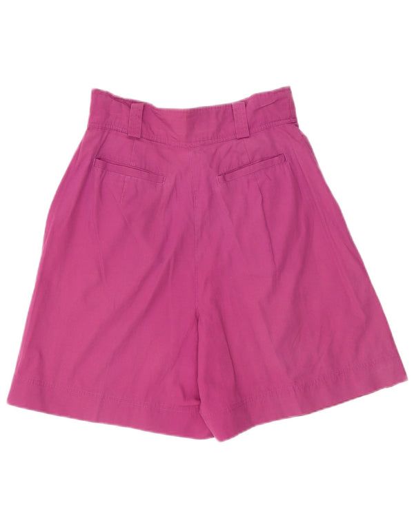 Vintage γυναικείο ψηλόμεσο σορτς EU 36 Small W26 μωβ βαμβακερό