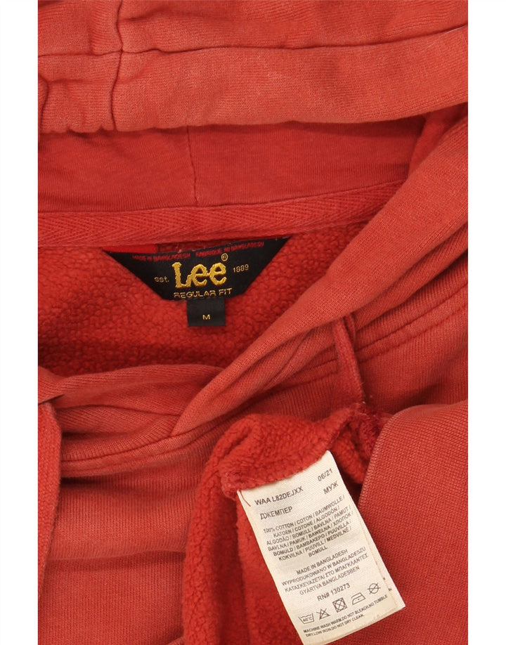 Lee Mens Regular Fit Hoodie Jumper Μεσαίο κόκκινο βαμβακερό