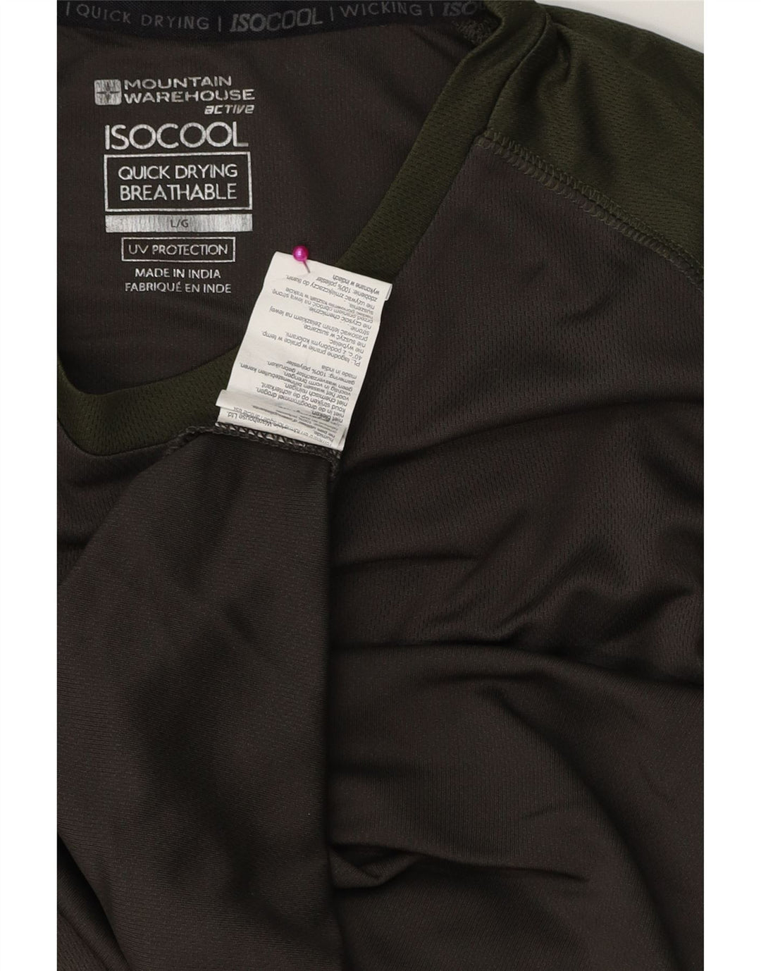 Ανδρικό T-Shirt Mountain Warehouse Top Large Grey Colourblock Polyester