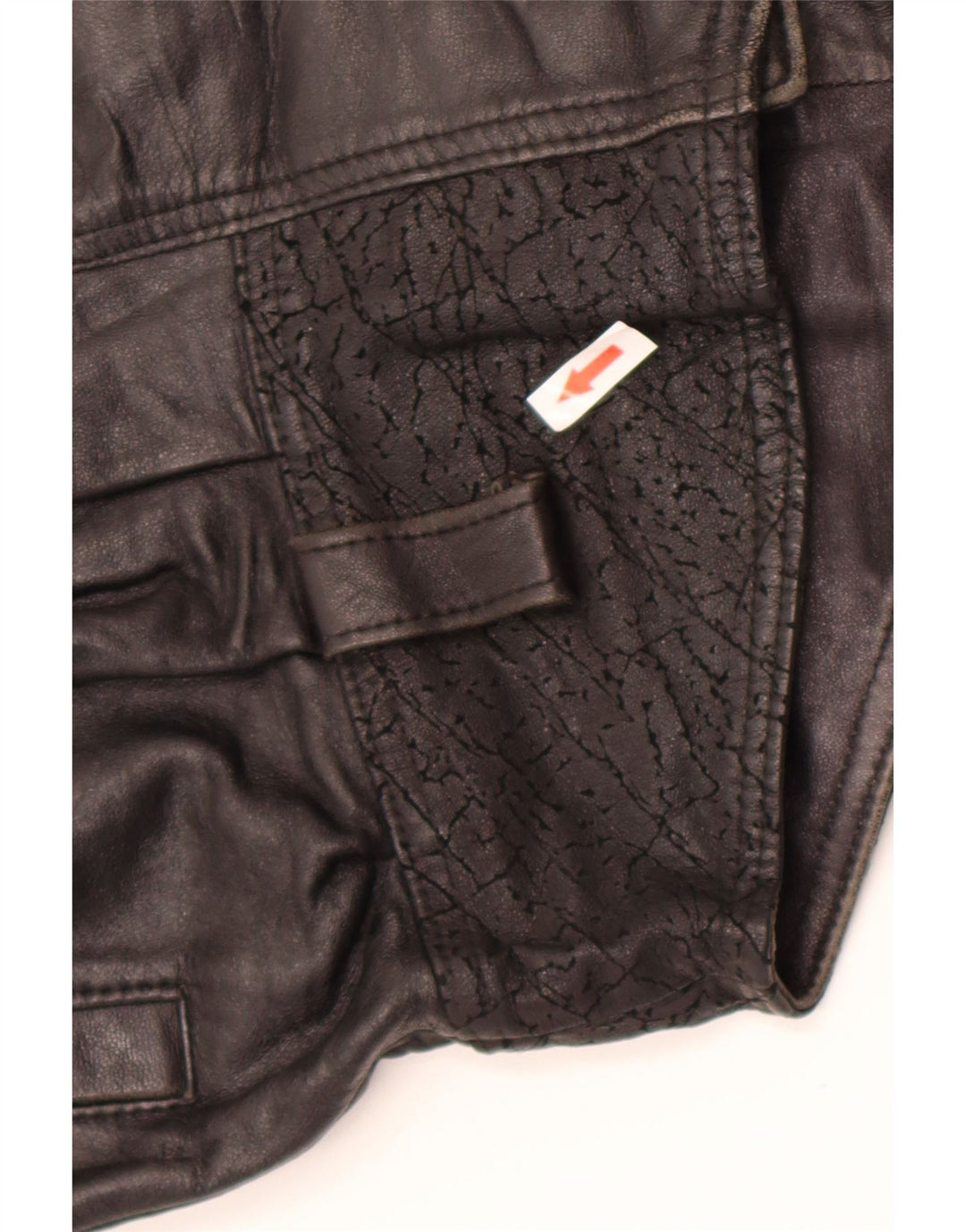 Lee Womens Oversized Δερμάτινο Μπουφάν UK 10 Small Black Leather