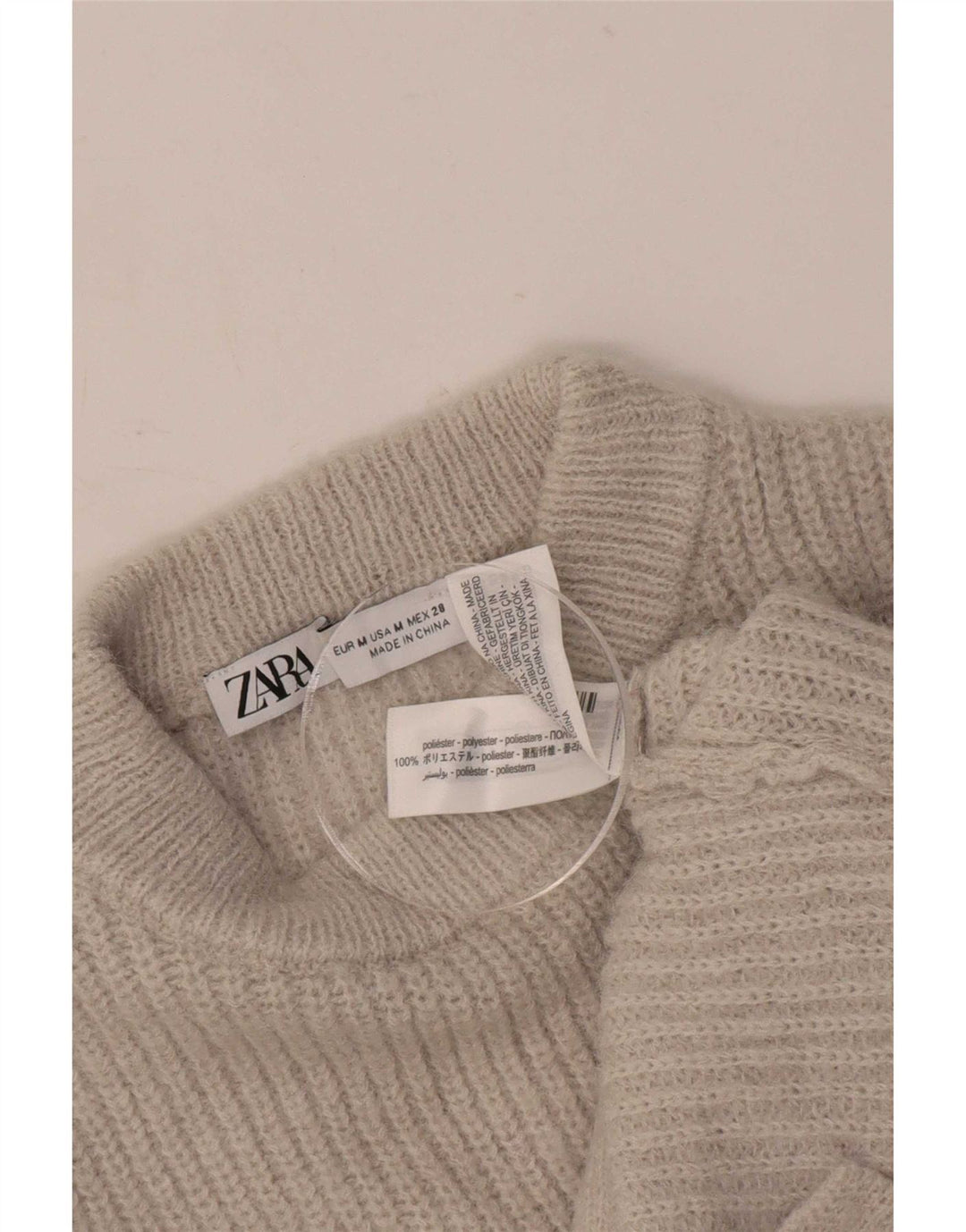 Zara γυναικείο πουλόβερ με λαιμόκοψη χελώνας UK 12 μεσαίο πολυεστέρας