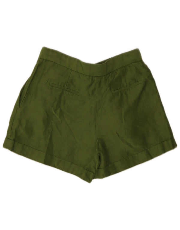 Massimo Dutti Γυναικείο σορτς Chino EU 36 XS W26 Πράσινο λινό