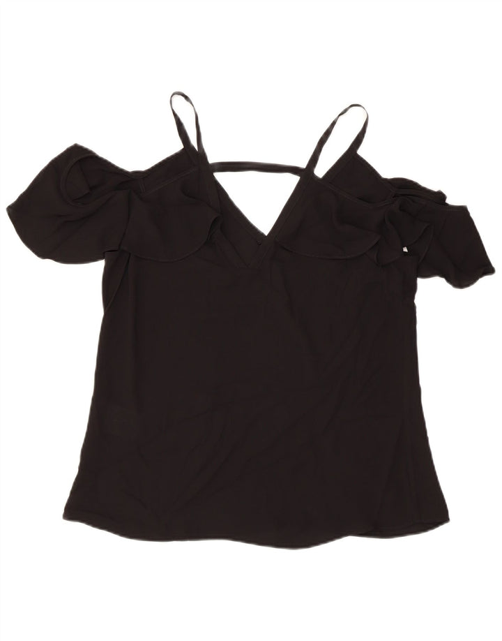 BCBGMAXAZRIA Γυναικείο τοπ ώμου UK 2 2XS μαύρο πολυεστέρα