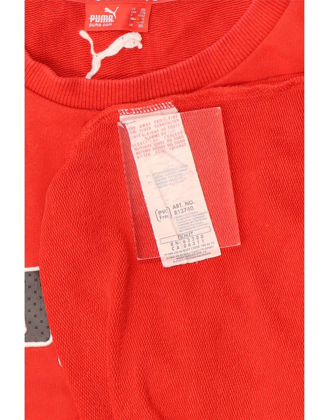 Ανδρικό γραφικό φούτερ Puma Jumper 2XL Κόκκινο βαμβακερό