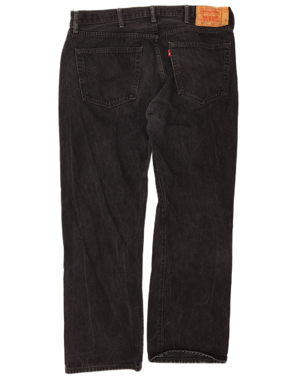 Levi's Mens 501 Straight Jeans W38 L30 Μαύρο Βαμβακερό