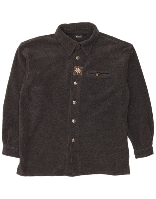 DANILO Ανδρικό πουκάμισο Fleece UK 40 Large Grey Polyester