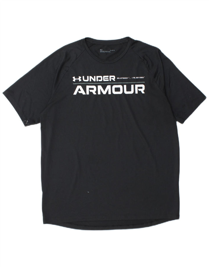 Ανδρικό γραφικό T-Shirt UNDER Armour Top Large Μαύρο