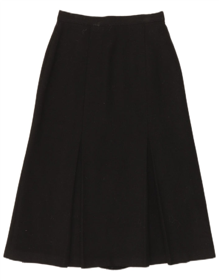 St Michael Γυναικεία Φούστα Α-γραμμής UK 10 Small W24 Μαύρη μάλλινη