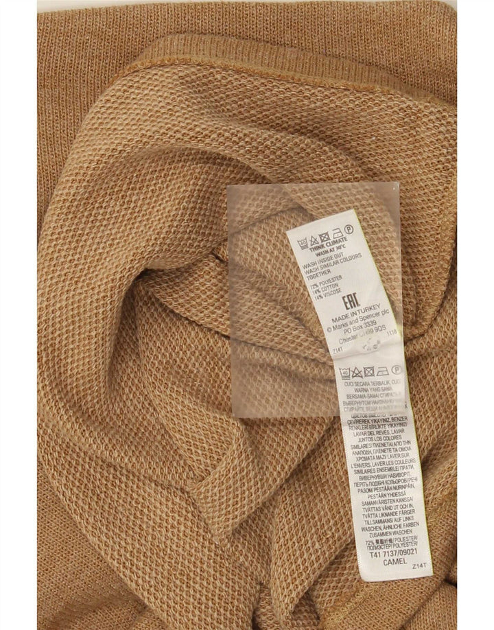 Marks & Spencer Γυναικείο τοπ μακρυμάνικο UK 12 μεσαίο μπεζ πολυεστέρας
