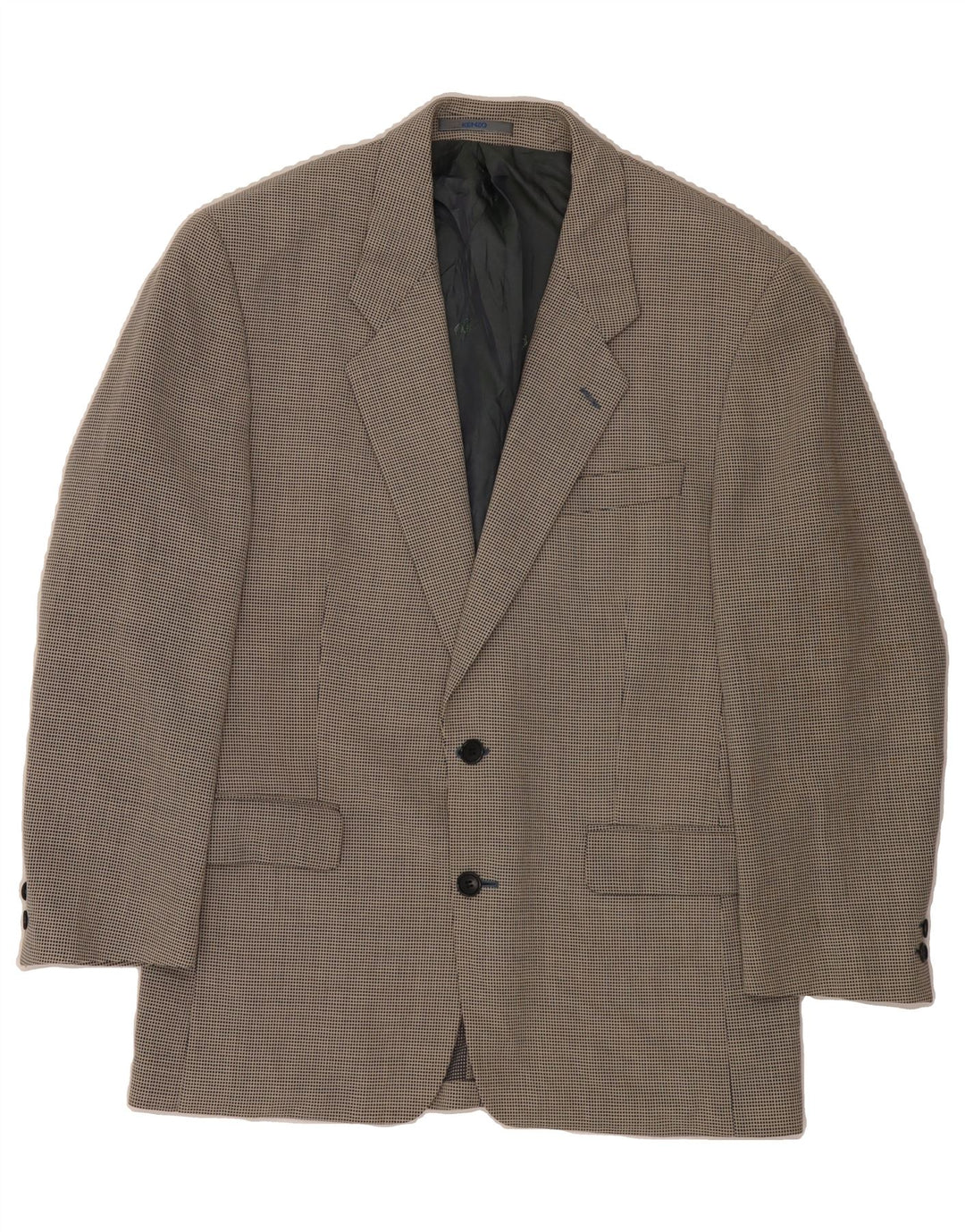 KENZO Mens 2 Button Blazer Jacket IT 48 Medium Navy Blue Houndstooth Wool Vintage Kenzo and Second-Hand Kenzo from Messina Hembry 