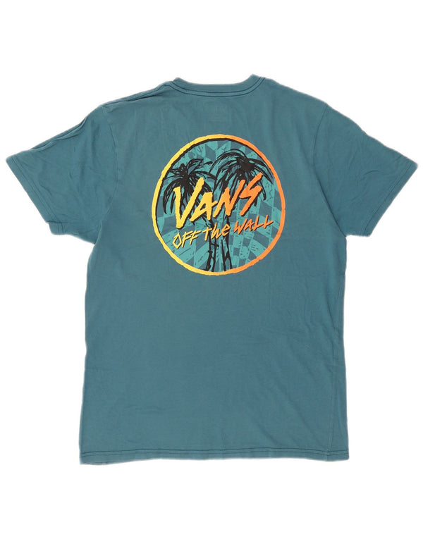Γραφικό T-Shirt Ανδρικό Vans Slim Fit Top Μεσαίο μπλε βαμβακερό