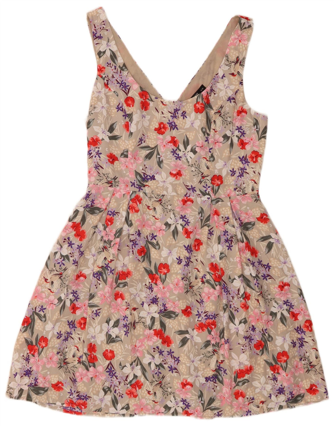 Oasis Γυναικείο Sundress UK 12 Medium Beige Floral Polyester