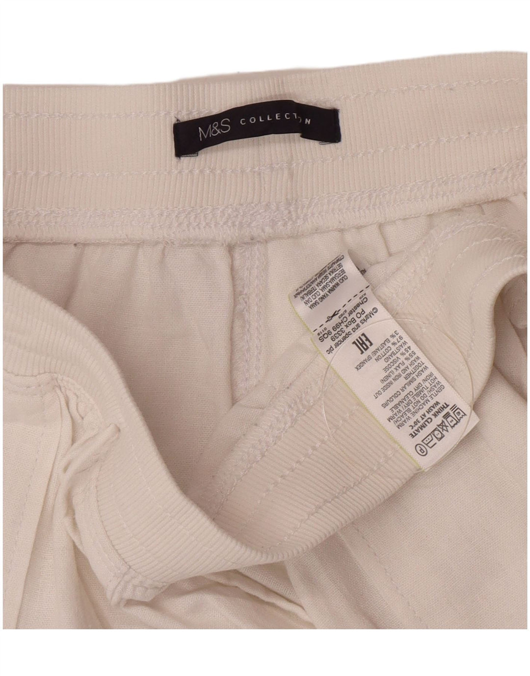 Marks & Spencer Γυναικείο σορτς Chino UK 12 Medium W30 Λευκό Λινό