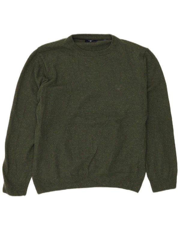 Γυναικείο πουλόβερ GANT Crew Neck Jumper UK 16 Large Green Flecked Wool