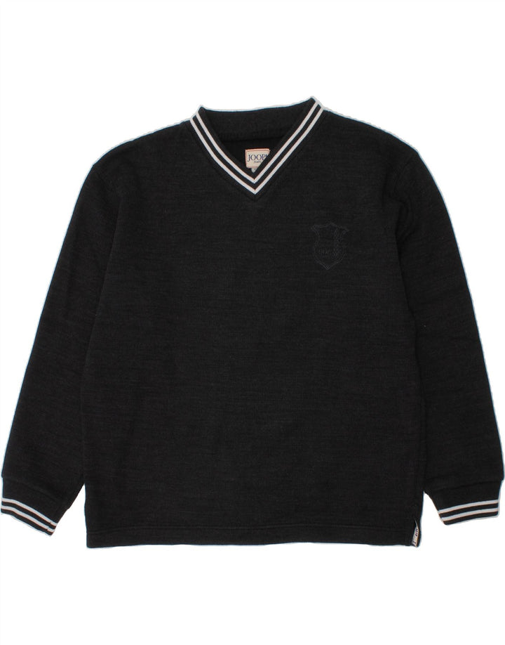 JOOP Boys V-Neck Jumper Sweater 12-13 Years Grey Cotton Vintage Joop and Second-Hand Joop from Messina Hembry 
