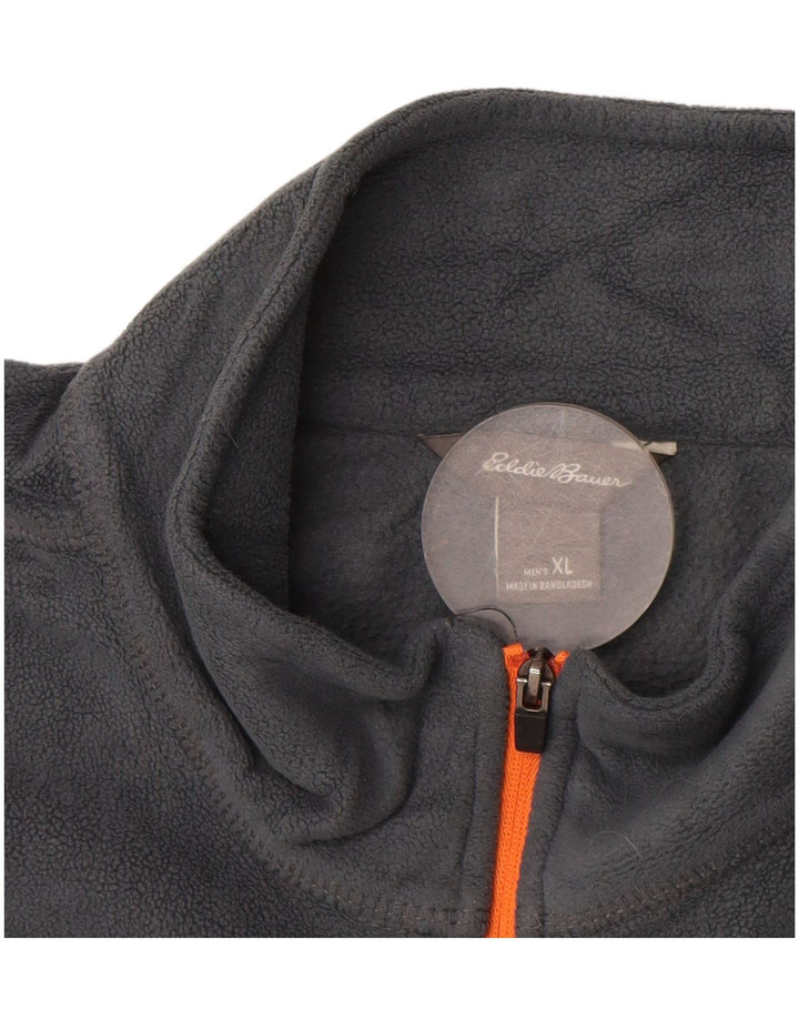 Eddie Bauer Ανδρικό φερμουάρ Fleece Jumper XL Γκρι πολυεστέρας