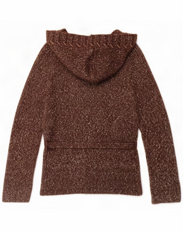 Marlboro Classics Γυναικεία ζακέτα με κουκούλα UK 14 Large Brown Flecked