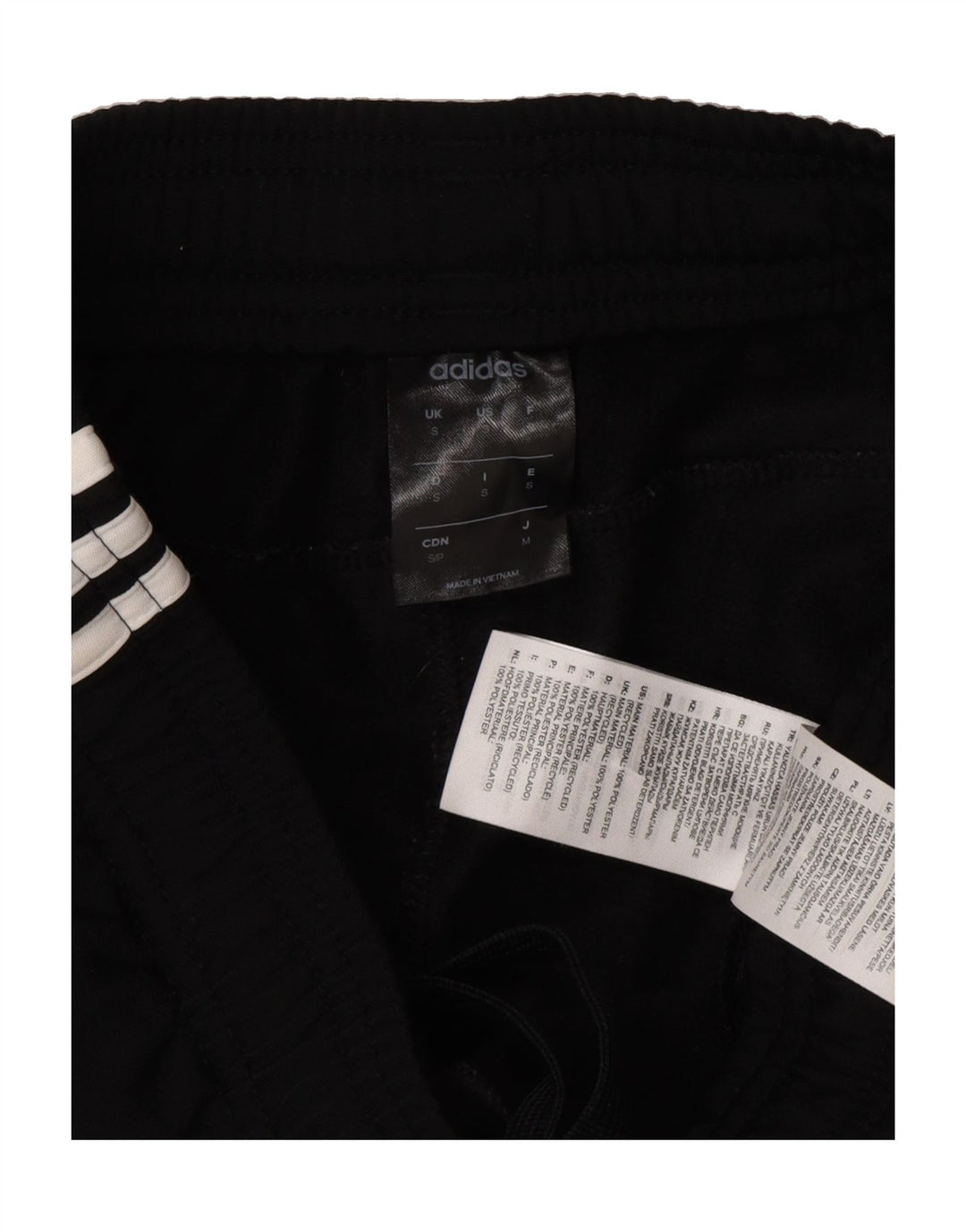 ADIDAS Mens Tracksuit Trousers Small  Black Polyester Vintage Adidas and Second-Hand Adidas from Messina Hembry 