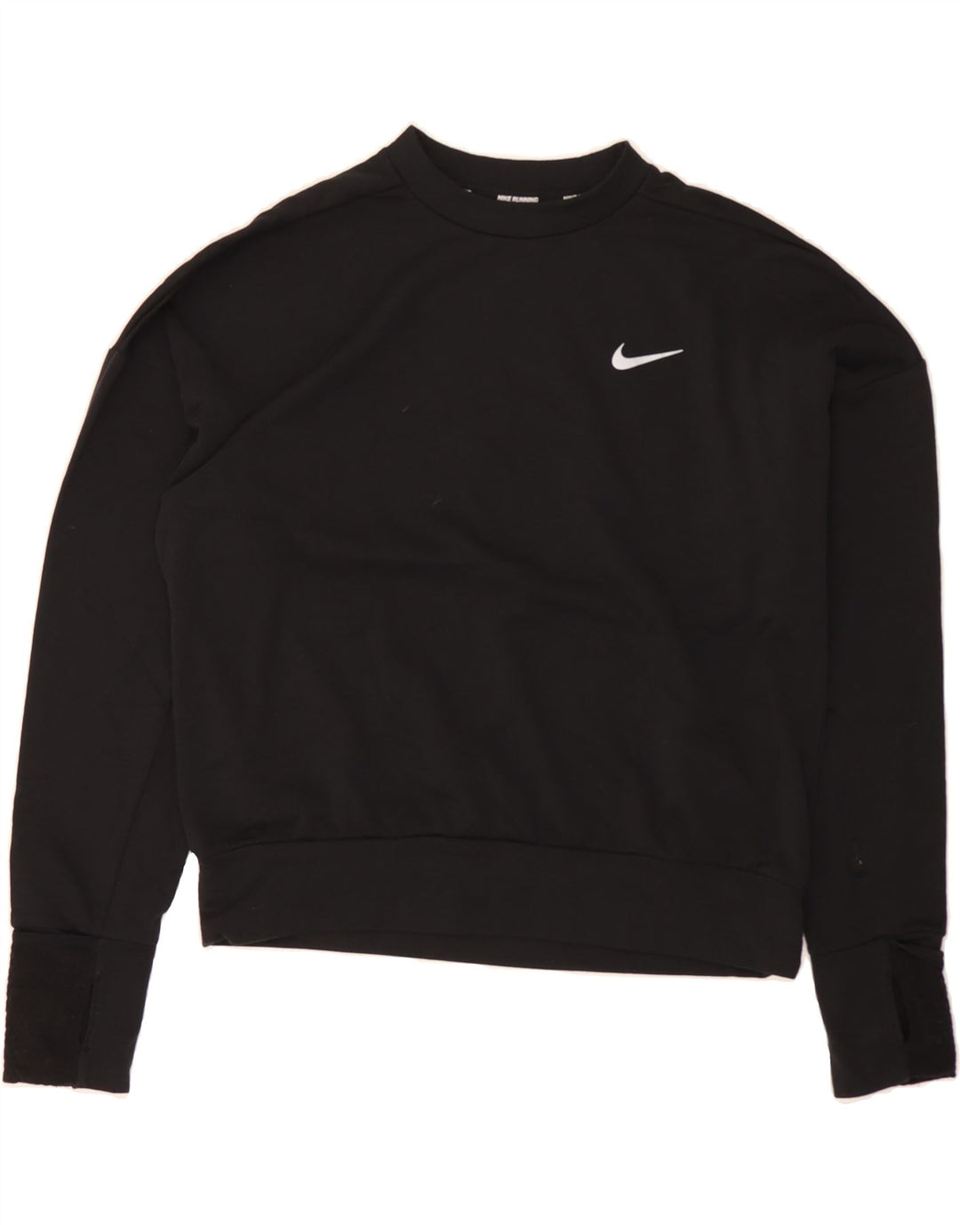 NIKE Womens Dri Fit Oversized Sweatshirt Jumper UK 10 Small Black Vintage Nike and Second-Hand Nike from Messina Hembry 