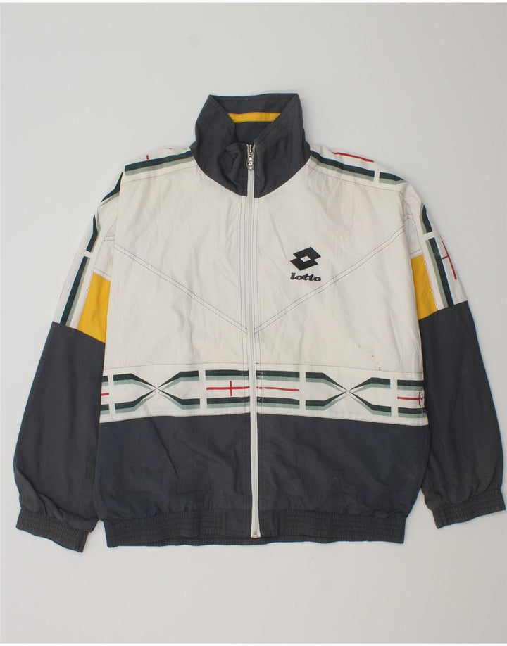 Ανδρική αθλητική φόρμα LOTTO Loose Fit Top Jacket Small White Colourblock